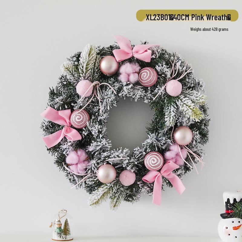 Luminous Christmas Wreath: Festive Door & Wall Decoration for Bar & Mall Scenes