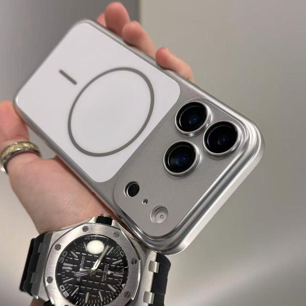 iPhone17 Pro Max Electroplated Magnetic Case with Full Coverage Lens Protection for Apple 16PM Instantly Converts to 17.