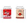 Reusable Cartoon Christmas Chair Cover Soft Stretch Xmas Dinner Chair Seat Cover Removable Christmas Table Decor Kitchen