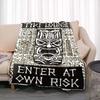 Tiki Bar Fashion Flannel Throw Blanket Summer Beach Aloha Hawaii Funny Accessories Man Cave Party Home Decor for Pub Club