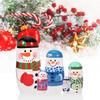 5pcs Christmas Handpainted Cute Wooden Matryoshka Dolls Russian Nesting Dolls Set Home Decoration(Small   )
