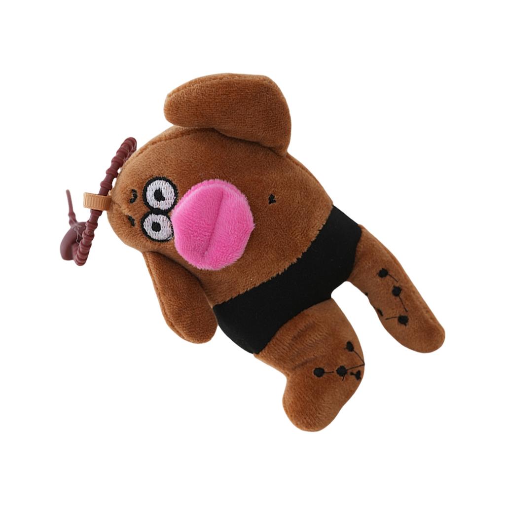 Funny Sausage Mouth Doll Keychain Cuteness Animal Plush Key Rings Decorative Key Accessory for Car Bag Decorating