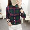 Korean Style Plaid Loose Long Sleeve Shirt for Women (Plus Size, Casual, Thin Jacket) - 2026 Spring/Autumn Collection