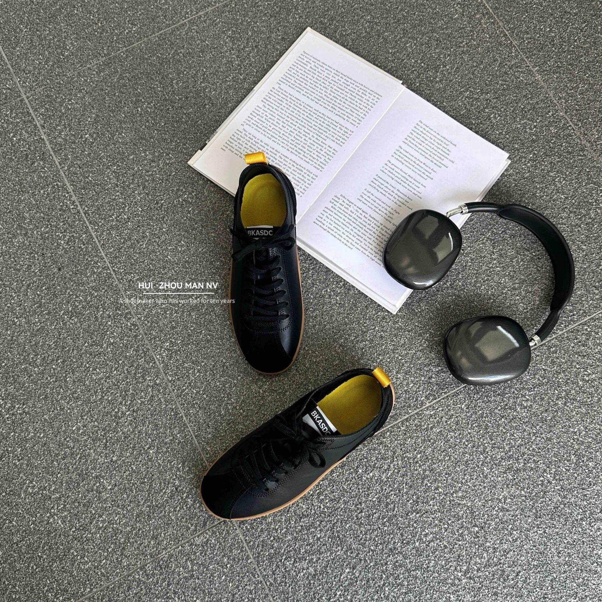 

Sheepskin version~ Ballet shoes women s sports style 2025 new Korean version leather platform training women s shoes single shoes women 40