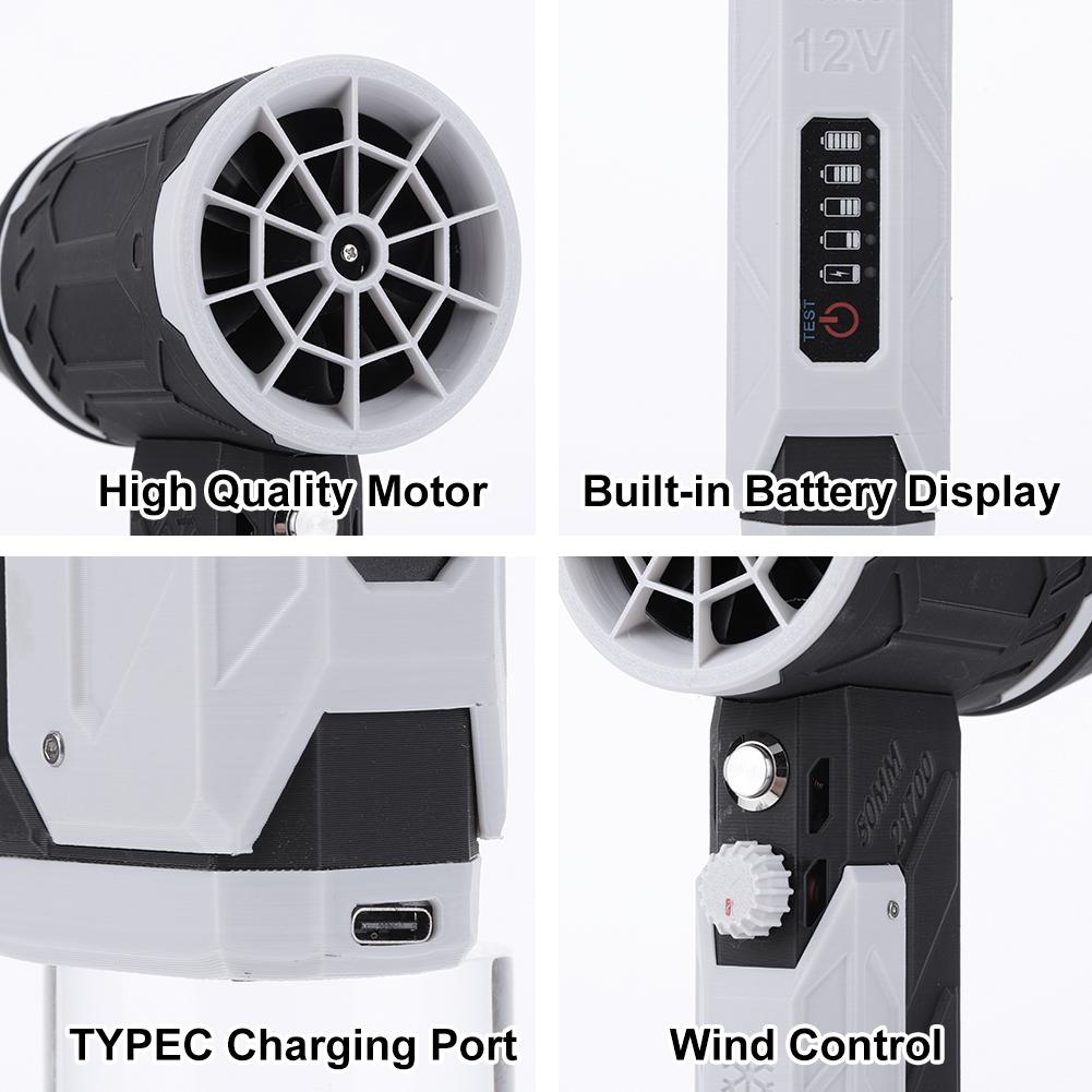 Compressed Air Duster Electric Air Duster Rechargeable Cordless Air Blower Jet Dry Blower for Computer Keyboard Car and Home