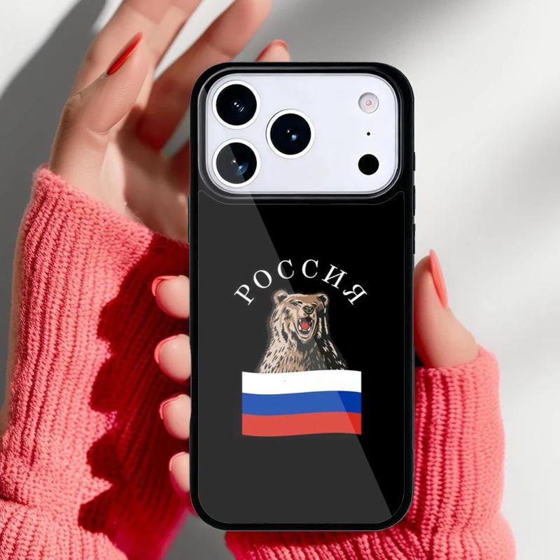 Russia Flag Phone Case for iPhone 17 Air 16e 15 14 13 Pro Max Back Cover for 12 11 Pro Coque
