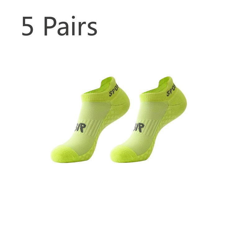 5 Pairs of Women's Cotton Thick Washcloth Bottom Marathon Running Professional Sports Socks