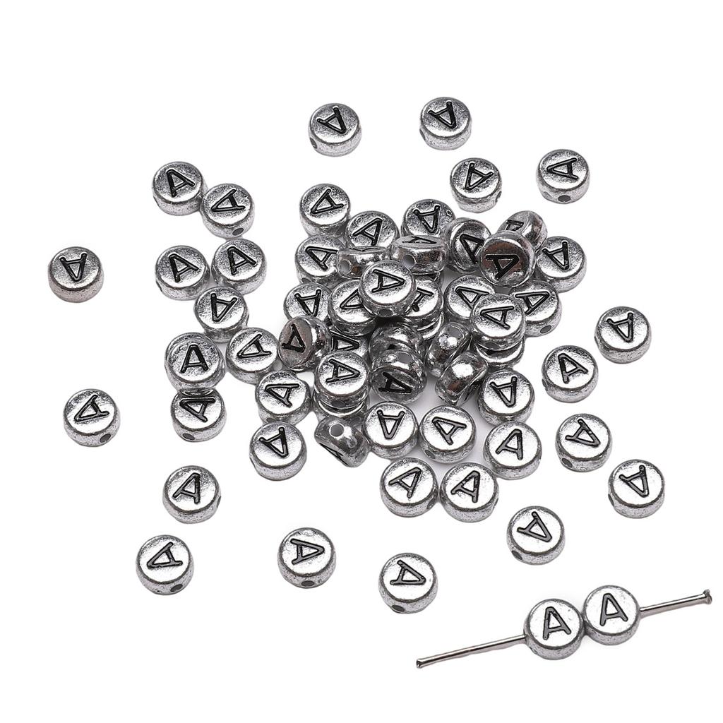 Mărgele Handmade Mărgele Acrilice Alfabet Mărgele Pătrate Mărgele Plate Mărgele Rotunde Handmade DIY Accesorii Bijuterii Mărgele Distanțiere Brățară Mărgele Înșirate Manual