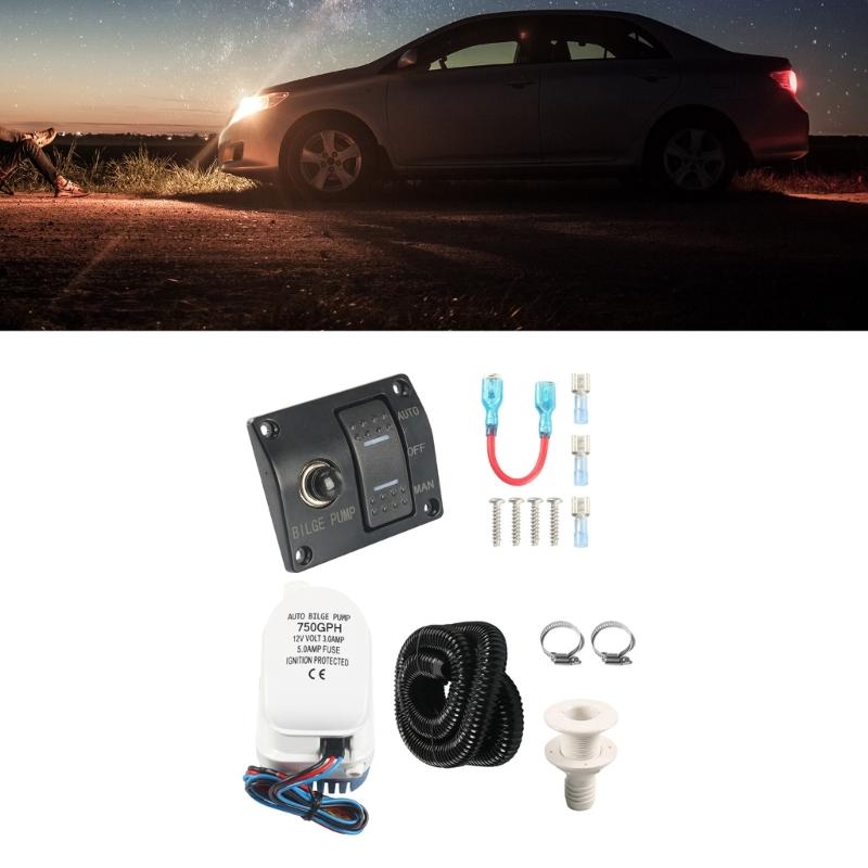Bilge Pump Drain Kit Marine Bilge Pump Automatic Operation 1100GPH 750GPH For Sailboats Fishing Vessels