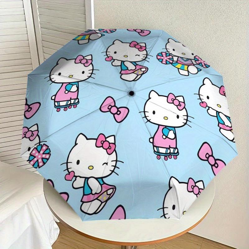 1pc Hello Kitty Cheerleader Pattern Umbrella with Plastic Handle,Suitable for All Seasons Home Travel Outdoor UmbrellaSanlio535