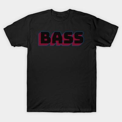 Men Black Print T-shirt Bass No-Cut Transfer Paper Print Cotton Tshirt