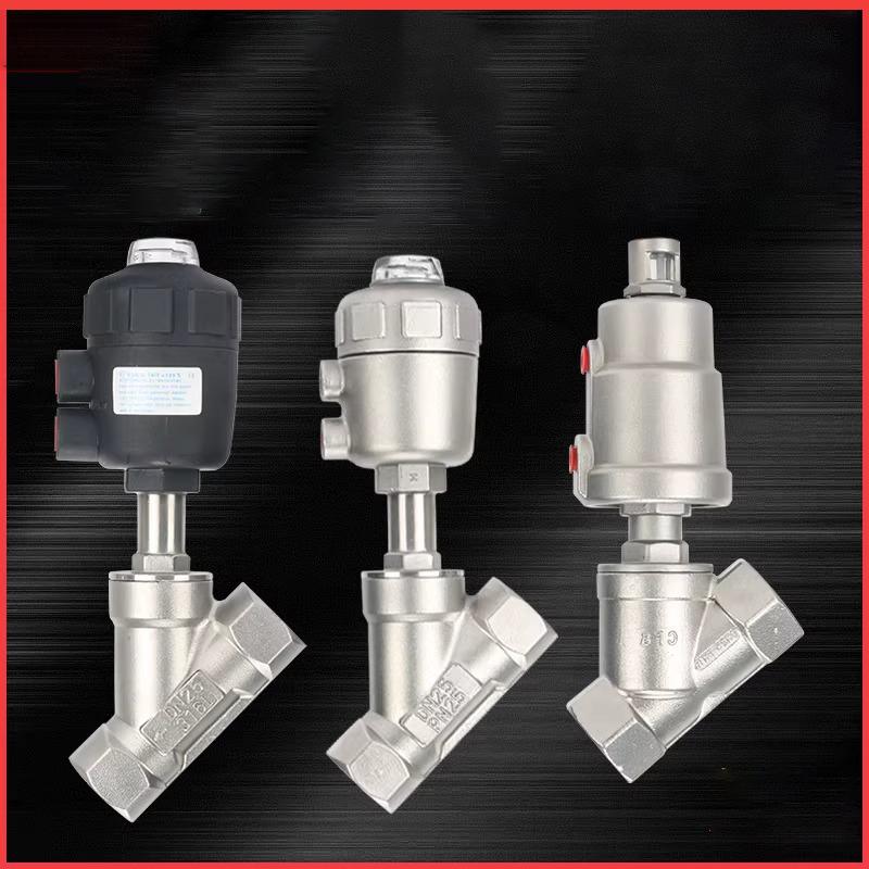 304 Stainless steel angle seat valve pneumatic high temperature and corrosion resistant steam shut-off valve DN15 DN20 DN25 DN50