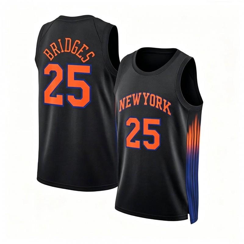 Mens NBA Basketball Jersey Sleeveless Custom11 Brunson 33 Ewing 32 25 Bridges Team Fan Apparel