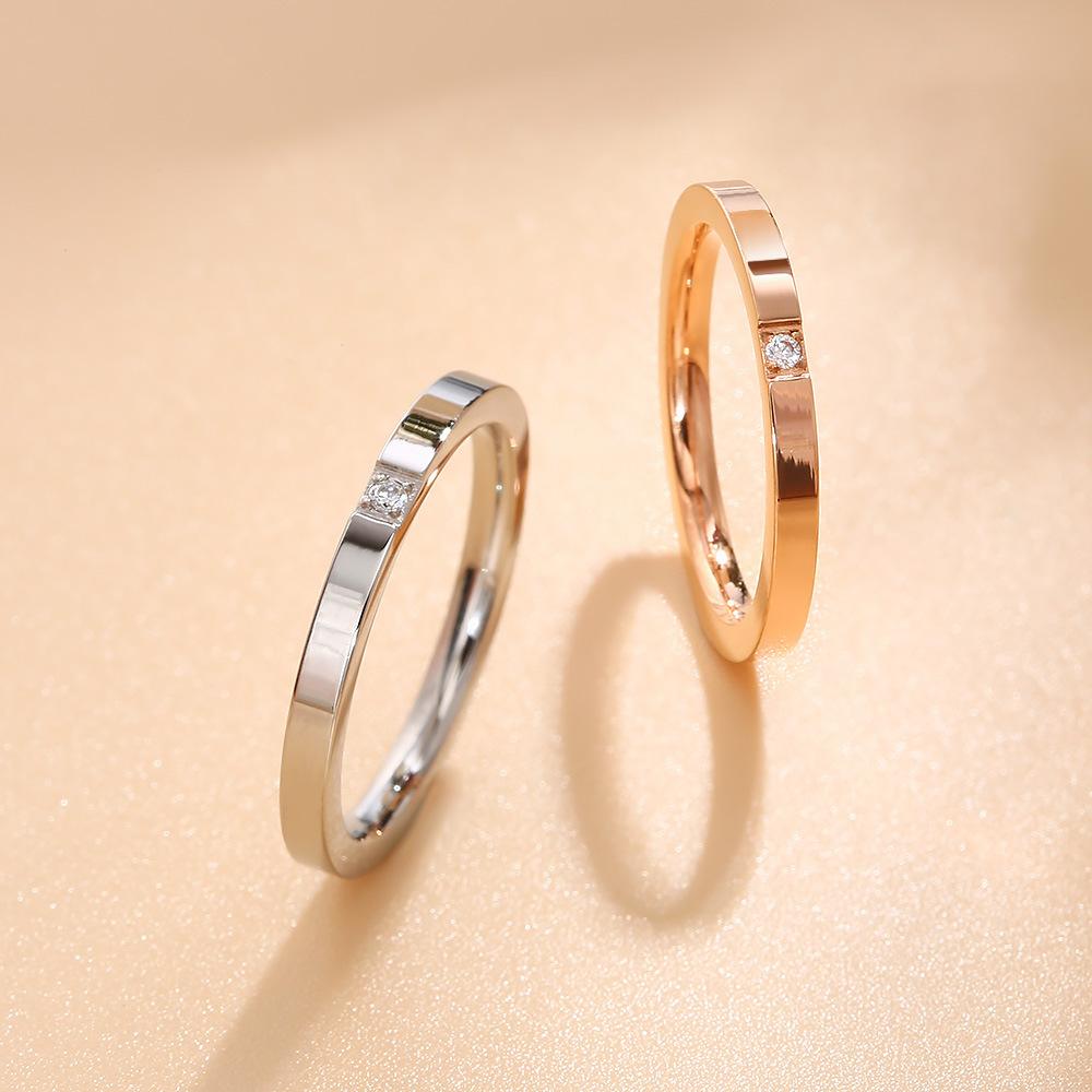 Micro-set Diamond Ring, Stylish Fine Claw Set Single Diamond Zircon Ring