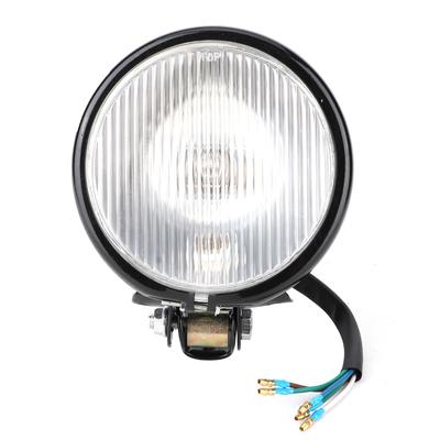 Motorcycle Modification Universal Retro Style Black Headlamp Vintage Motorbike Head Light