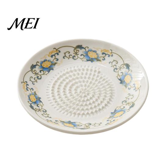 Ceramic Garlic Grater Grinder, Multi-Functional Grating Plate, Manual Ginger Serving Dish Zester Bowl, All-in-One Prep Mixing Dish, Kitchen Tool And