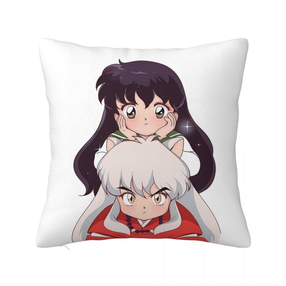 Anime Inuyasha And Kagome Square Pillowcase Cushion Cover Pillow Case Throw Pillow Cover for Home Sofa Living Room 30cm x 30cm