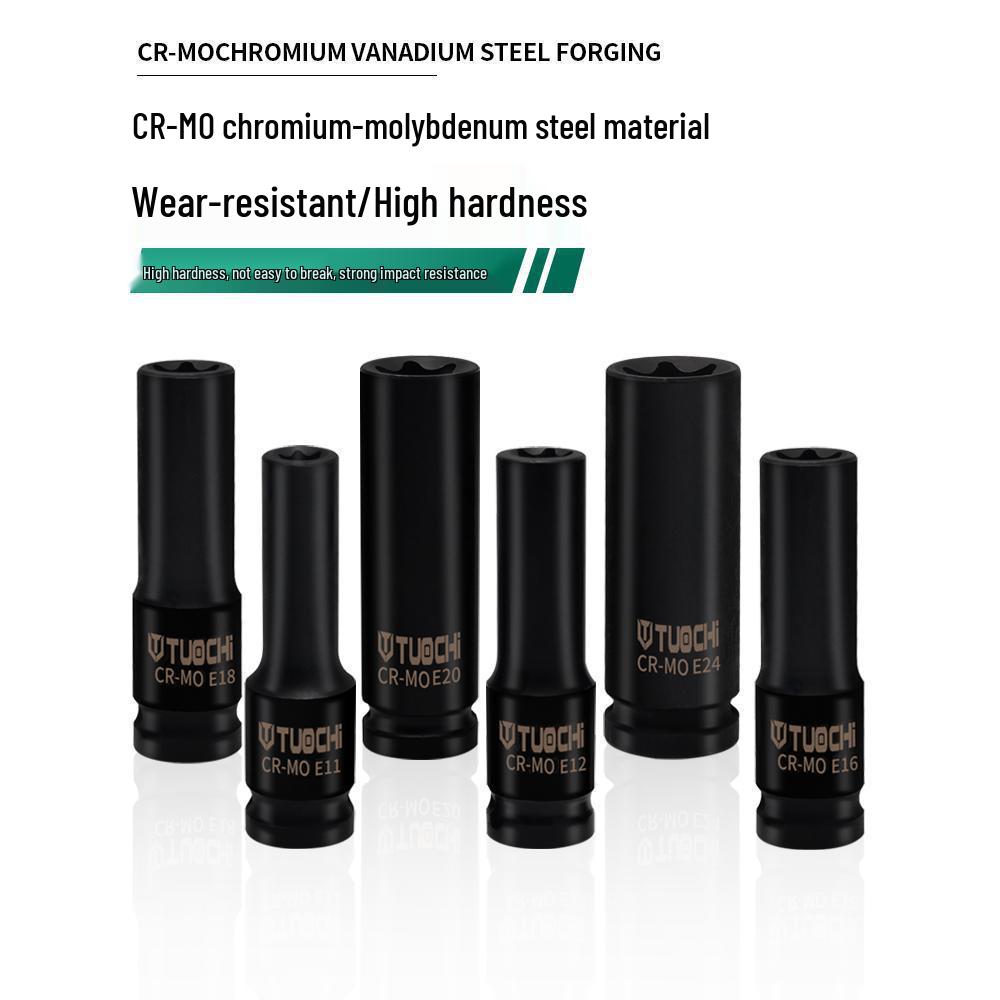 19-teiliges verlängertes E-Typ Torx-Steckschlüsselsatz mit 1/2-Zoll-Antrieb und Innenverzahnung