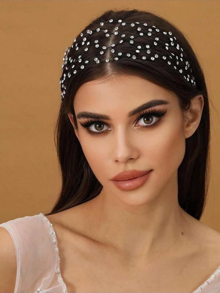 Simulated Pearls Headband Hair Chain for Bridal Wedding Headdress Tiara Jewelry Women Hair Accessories Wedding Noiva Hairbands