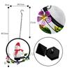 Solar Enamel Flower Fairy Iron Hanging Lawn Ornament Lights