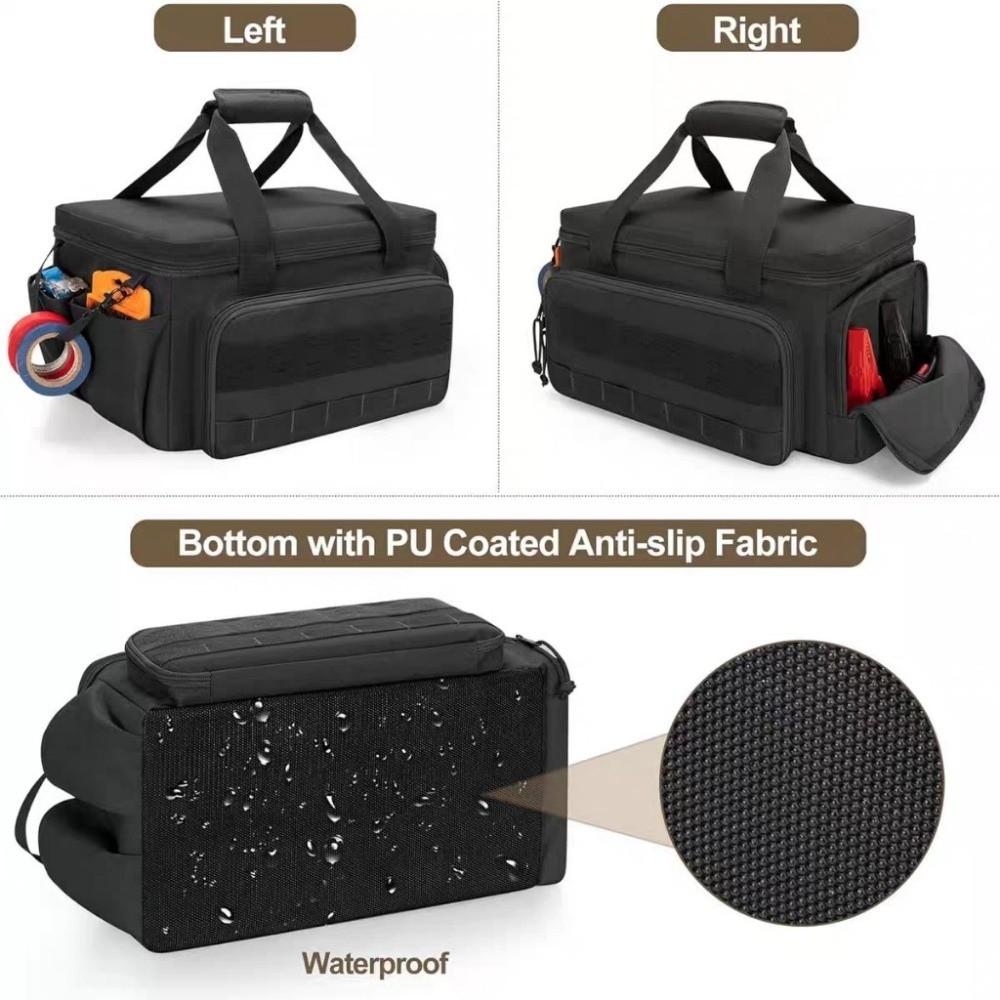 Black Hand Tool Bag Men Work Handbag Multifunctional Tool Storage Bag
