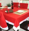 4pcs Red Santa Chair Hat Cover + 1pcs Table Cloth Cover Xmas Christmas Party Dinner Decor