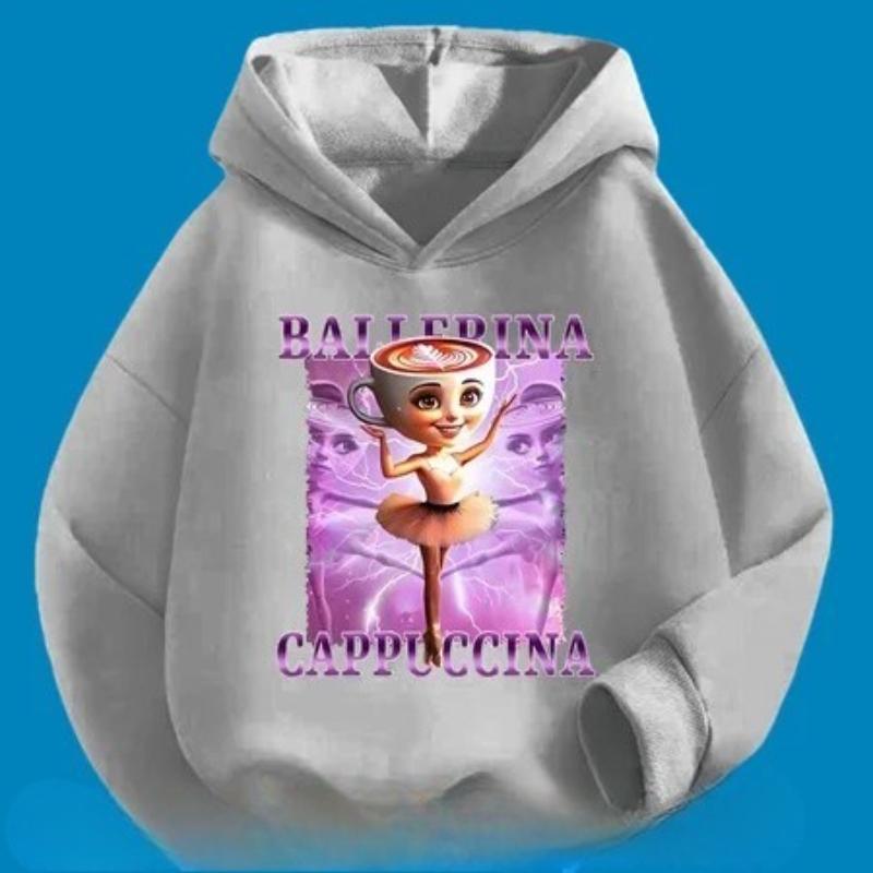 Autumn Winter Brainrot Kids Hoodies Cartoon Pattern Children Sweatshirt Tung Tung Sahur Casual Long Sleeve Tops Youth Clothing