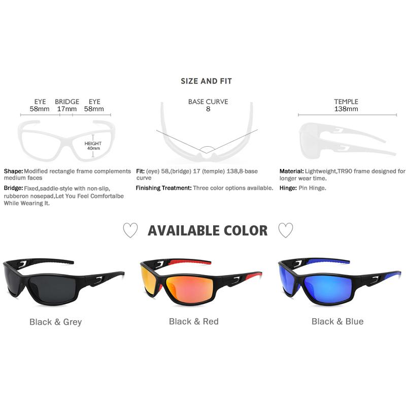 Sports Sunglasses Men Travel Mens Outdoor Cycling Sunglasses Black Frame Eyewear Male Sun Glasses UV400 Oculos de sol MJ8013