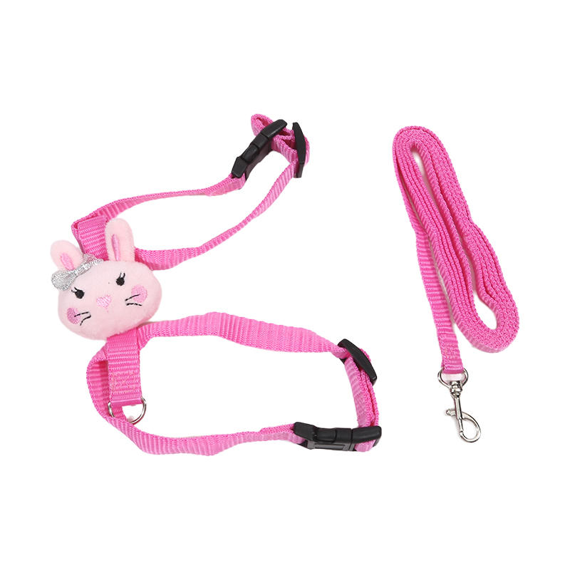 Outdoor Adjustable Rabbit Bunny Harness and Leash Small Pets Soft Vest Lead Leash for Kitten Puppy
