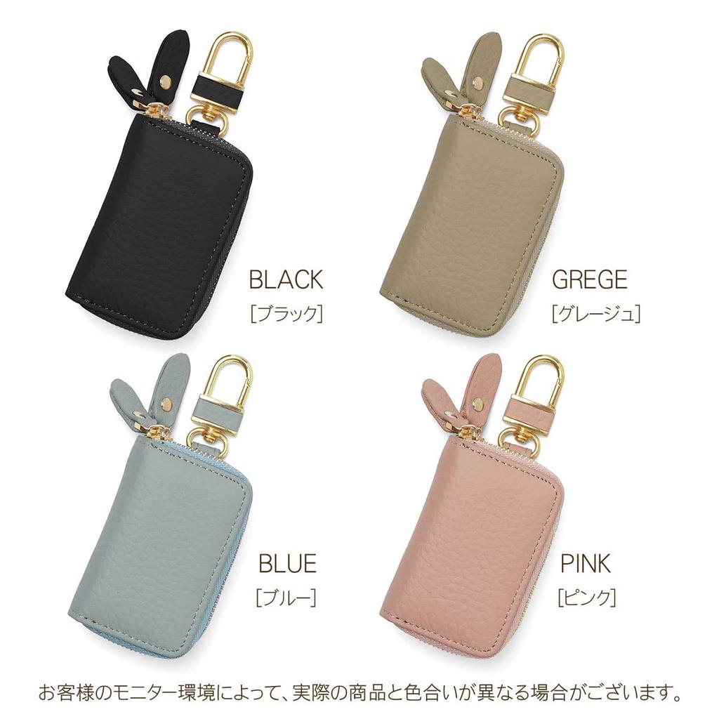 Blanc Pomme Cheie Inteligentă Autentică Poate Conține 2 Huse Double Mocha, Piele, Chei, Fermoar, Fără Cheie, Damă, bp-2010,