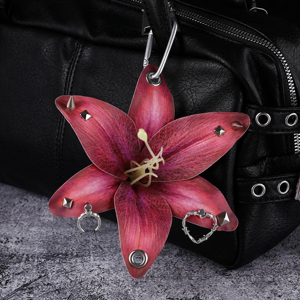 

Backpack Decoration Simulation Flower Keyring Simulation Flower Backpack Hangings Decor Gifts красный