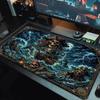 Pirate Art Color Mouse Pad Large Gaming Table Cushion Non-slip Laptop Tablet Big Mousepad XXL Mat Mini PC Playmat With Lock Edge