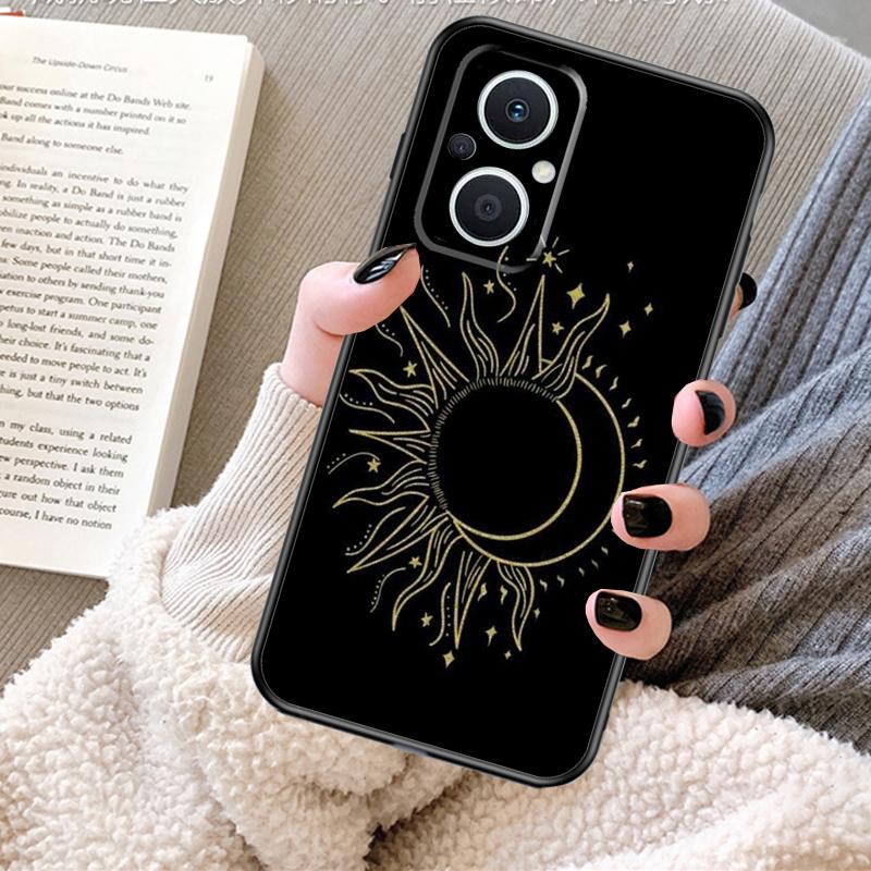Sun Moon Case For OPPO Reno 11F 11 12 13 F 8T 7 8 10 Pro OPPO Find X8 X6 Pro X3 X5 Lite Cover Fundas