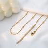 Wind Titanium Steel Collarbone Chain Women'S High-End Light Luxury 18K Gold Bead Snake Bone Chain Necklace Jewelry