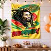 Bob Marley Customize Text Tapestry Boho Wall Hanging Vibrant Fade-Resistant Print Perfect for Dorm Room Multi-purpose for All Occasions