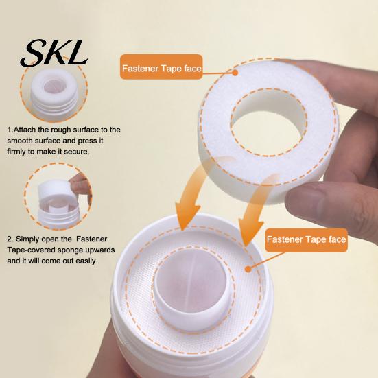 Washable Sunscreen Applicator Refillable Kids Applicator, 100ml Travel Roll on Bottle with Smooth Soft Sponge Ball, Portable Hanging Dispenser