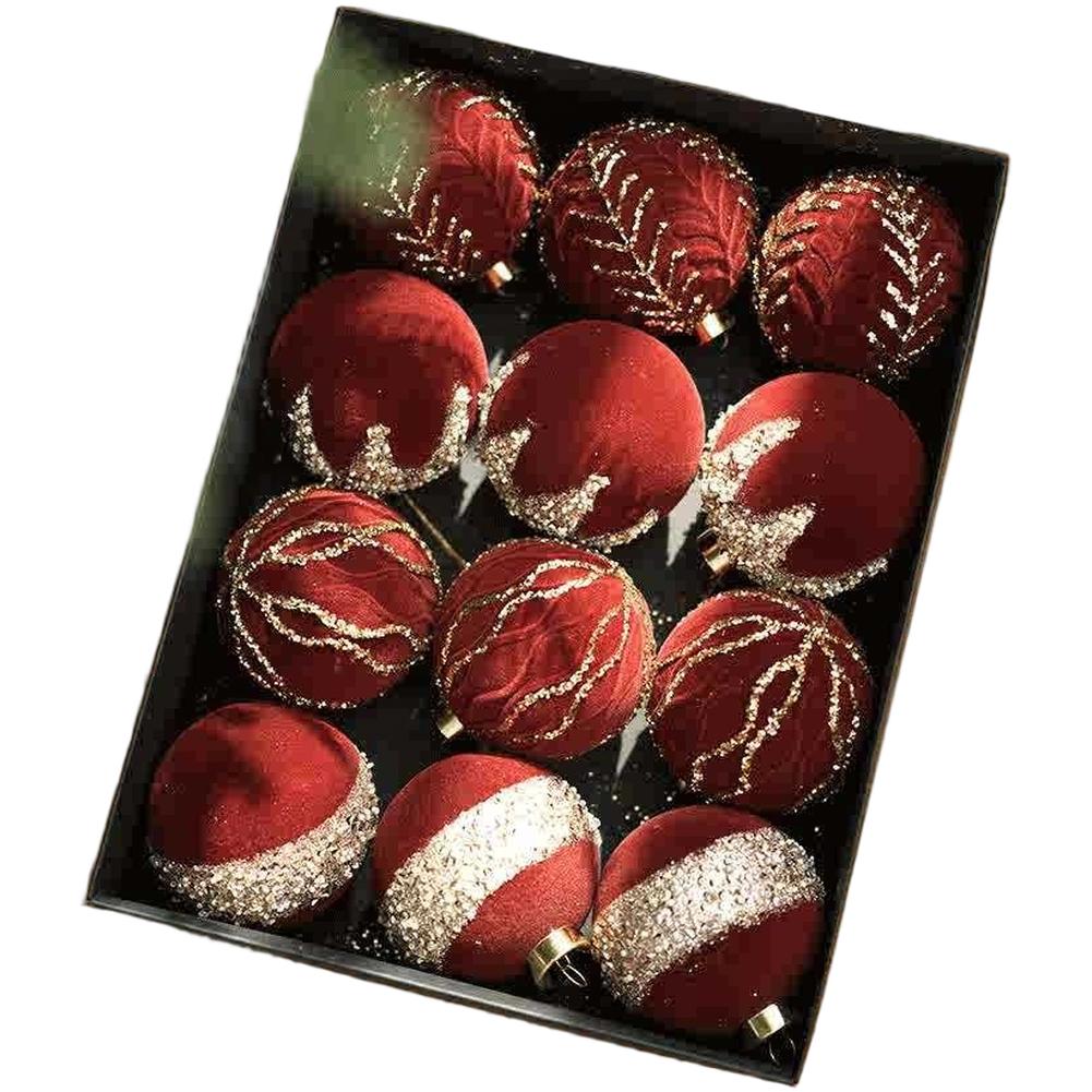 Lightweight Christmas Decor Set Christmas Decoration Unique Christmas Decor Flocked Christmas Ornaments Soft Textured Feel