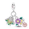 Charm Copper Fit 3Mm Original Bracelet Necklace Womens Bouquet & Butterfly Charm Bead Diy Fine Jewelry Gift New