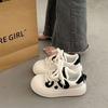 2025 new platform casual shoes board shoes women's black and white panda little white shoes board shoes women ins student tide shoes soft sole