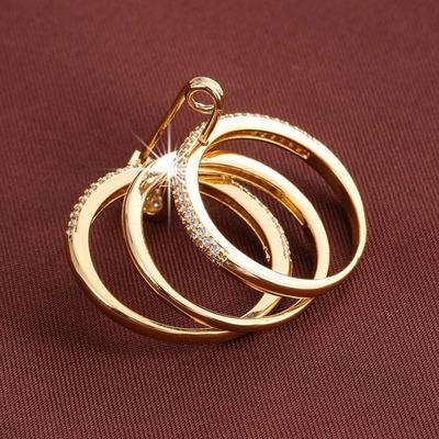 Damen Abnehmbarer Ring 3 in 1 Design Nadelform Strassdekor Poliert