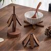 Christmas Tree Trivet Set with Stand Heat Resistant Pot Holders Wooden Bowl And Cup Coaster Kitchen Table Decoration