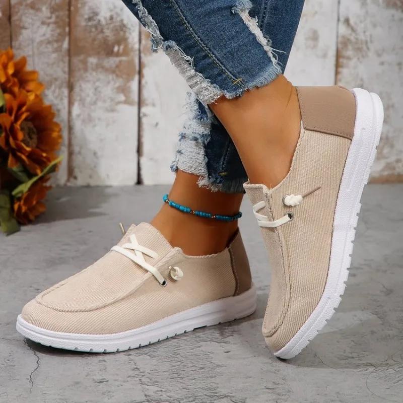 2024 Fashion Casual Plus Size Flats Shoes Women Work Shoes Comfortable for Work Breathable Loafers Sneakers Zapatos De Mujer