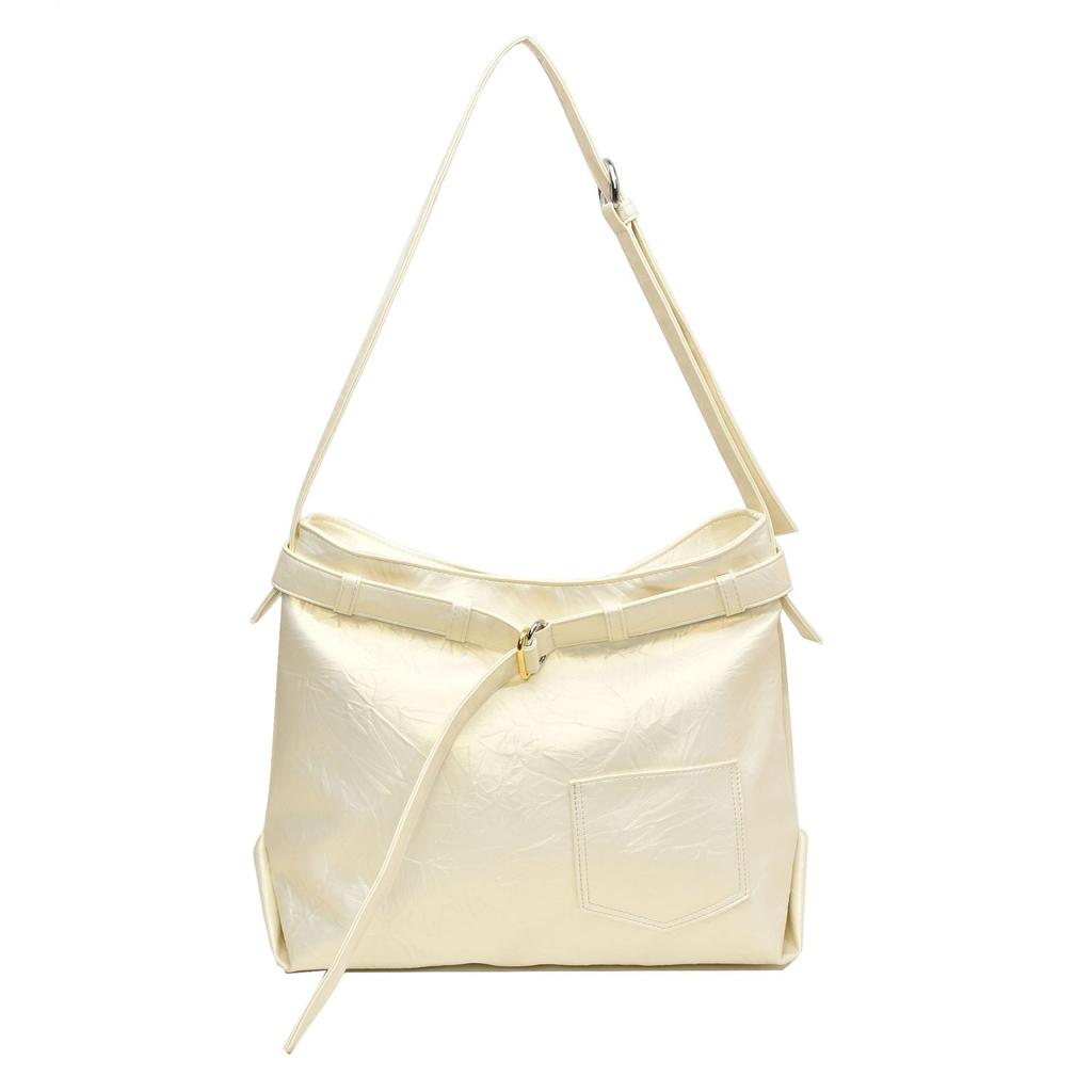 Casual texture women's bag new large-capacity commuter tote bag fashionable retro shoulder messenger bag