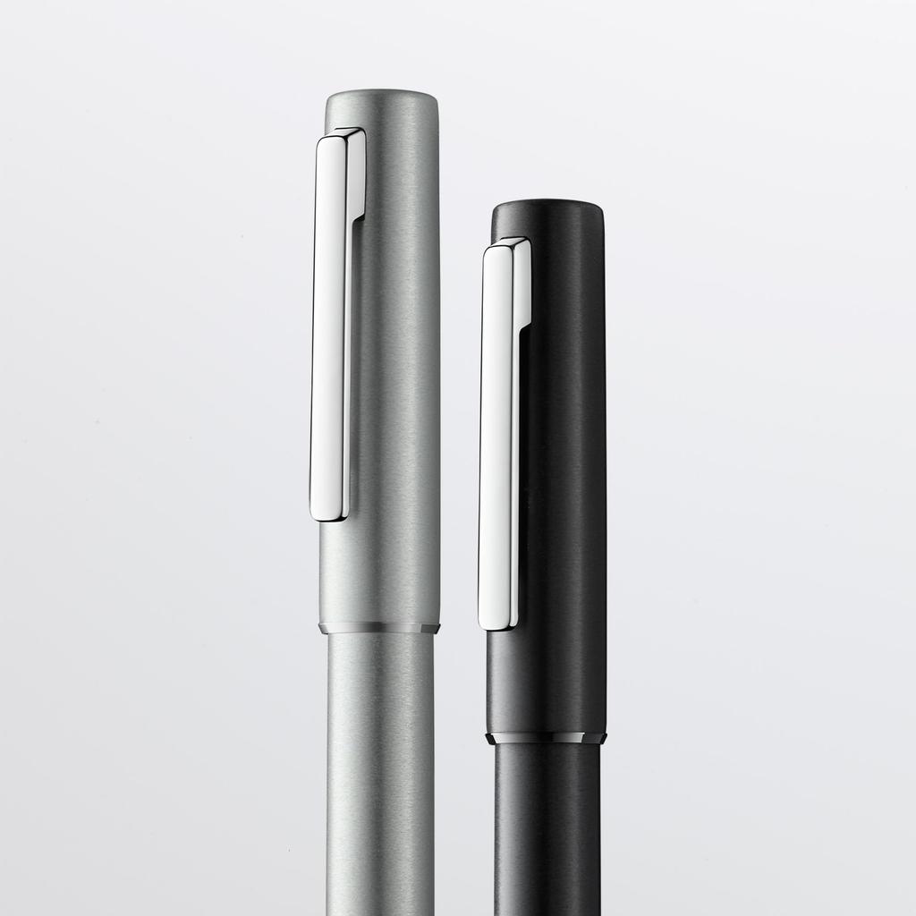 LAMY aion Black Ballpoint Pen Modern ballpoint pen with a seamless anodized aluminum body and stainless steel clip Medium nib Includes a black refill