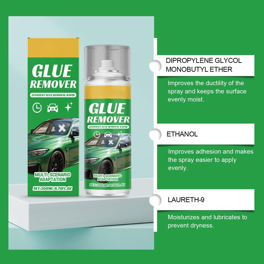Adhesive Remover  Car Cleaning Adhesive Remover  Leaves No Residue  Convenient Daily Use  Multi-Purpose Adhesive Cleaner  200ML