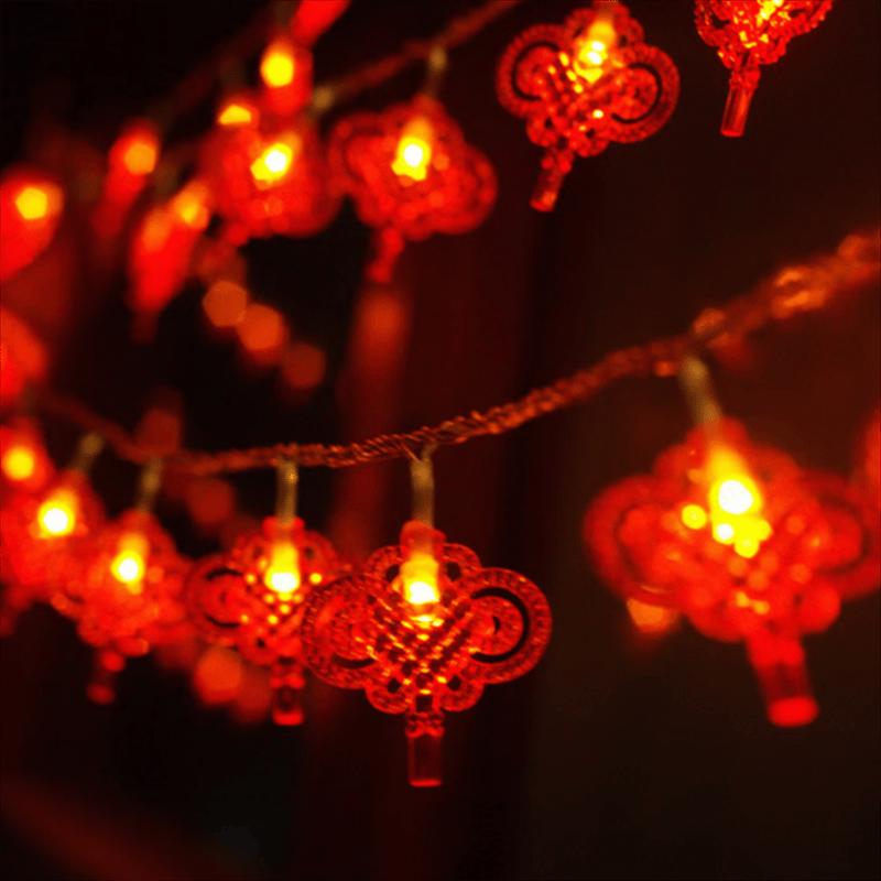 Chinese New Year LED Red Lantern String Lights