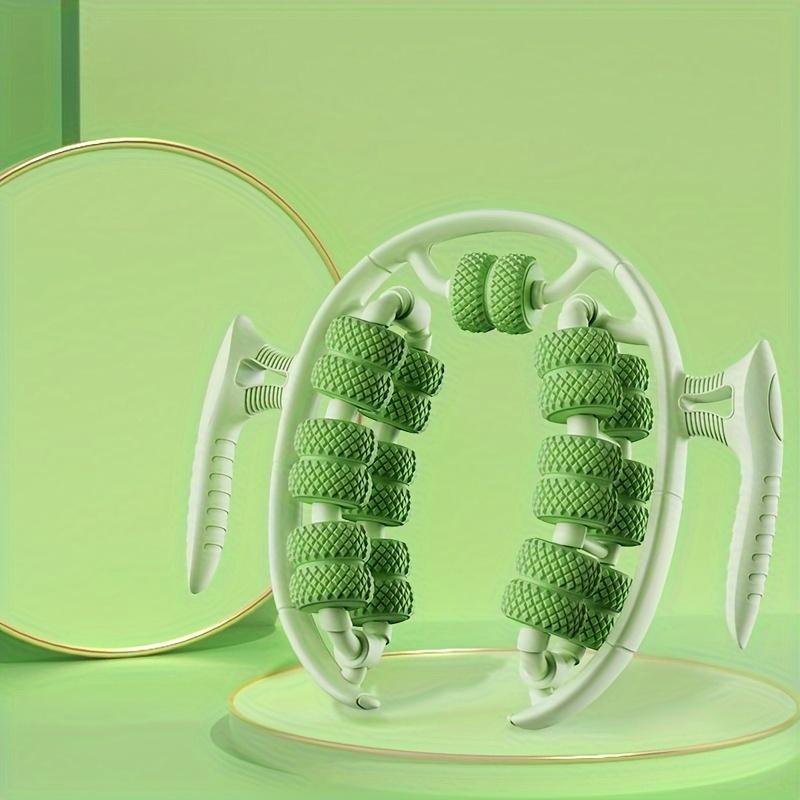 360-degree Massage Roller Dual Row Leg Slimming Clamp Hand Massager Simulator for Waist Leg Arm Buttocks Muscle Relaxation