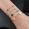 New Five-leaf Flower Bracelet Titanium Steel Does Not Fade High-end Bracelet Women's Light Luxury Ins Versatile Hand Jewelry