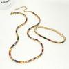 Full Diamond Retro Style Necklace Sweet Romantic Color Zircon Bracelet Personality Niche Women