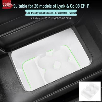Lynk & Co 08emp Silikonowa Mata do Uchwytu na Kubek, Schowka w Podłokietniku i Tacki - Pasuje do 26 Modeli